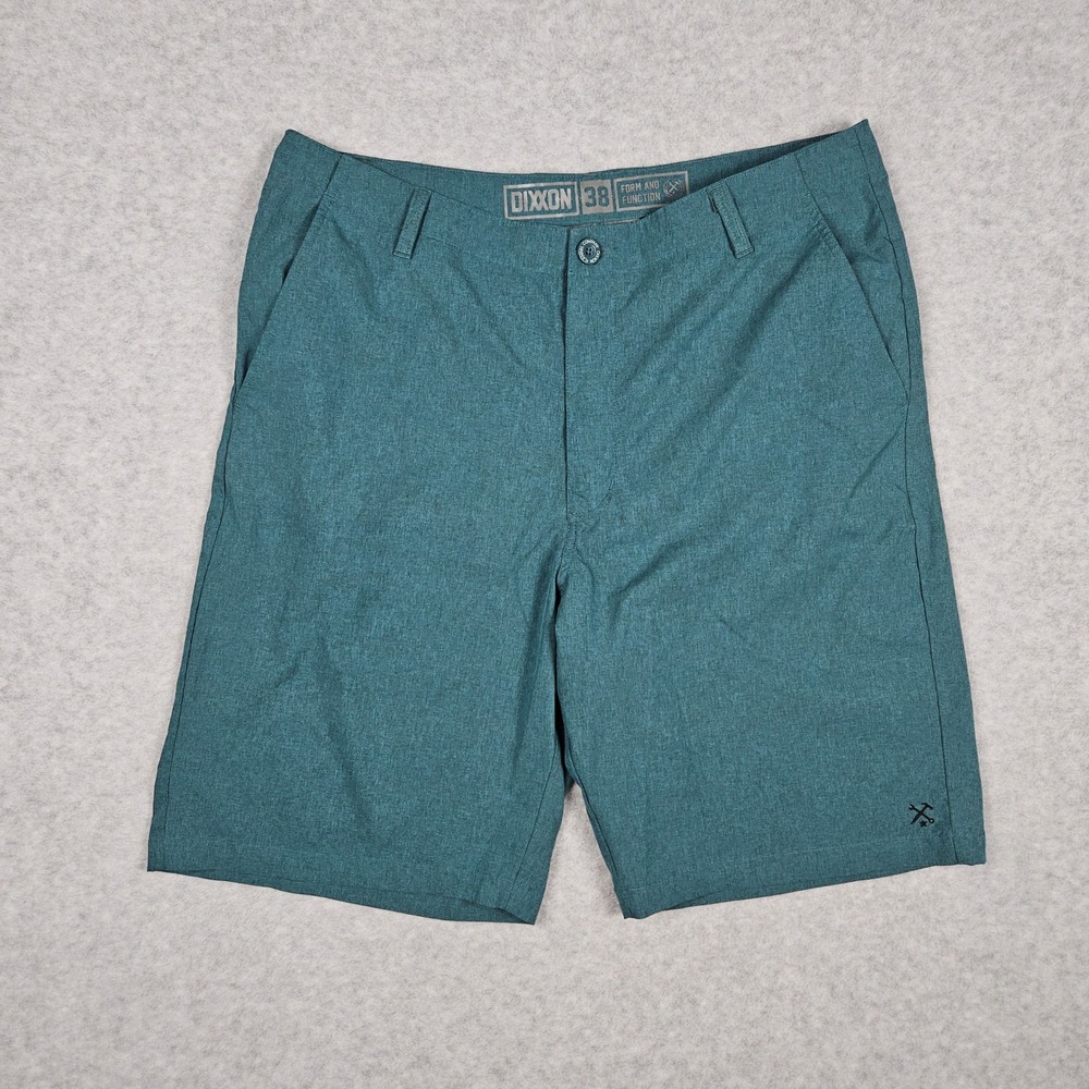 Dixxon Flannel Men 38 Teal Hybrid Performance 10" Shorts Stretch Quick Dry Chino